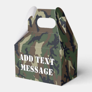 Woodland Forest Military Camouflage Favour Box