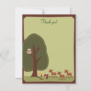 Woodland Forest Nature 4x5 Thank you note {TBA} Card