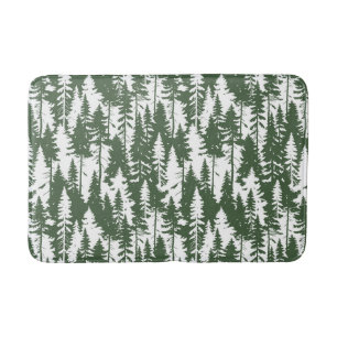 Woodland Forest Pattern Bath Mat