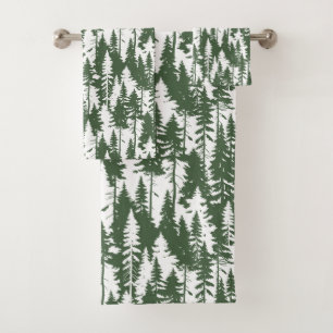 Woodland Forest Pattern Bath Towel Set