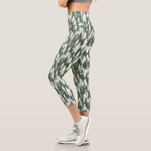 Woodland Forest Pattern Capri Leggings