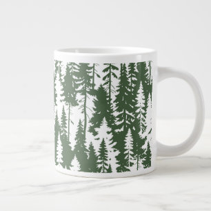 Woodland Forest Pattern Large Coffee Mug