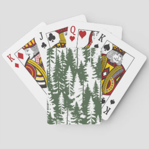 Woodland Forest Pattern Playing Cards