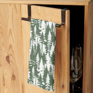 Woodland Forest Pattern Tea Towel