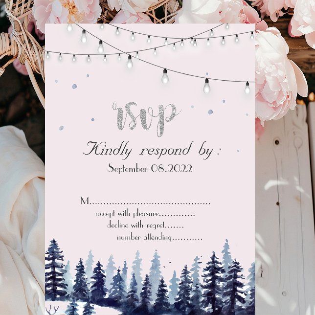 Woodland,Forest,Pine Trees RSVP   Invitation (Creator Uploaded)