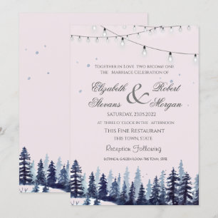 Woodland,Forest,Pine Trees Wedding   Invitation
