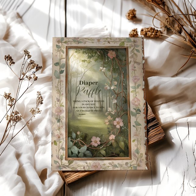 Woodland Forest Raffle Diapper Enclosure Card (Creator Uploaded)