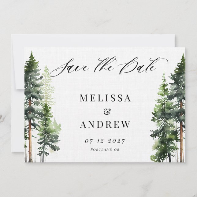 Woodland Forest Save the Date (Front)