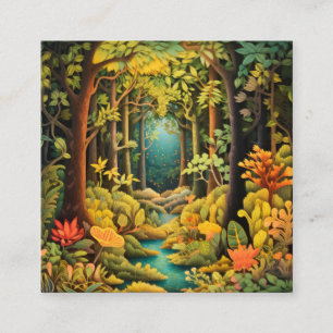 Woodland Forest Scene Paper-Cut Diorama Enclosure Card