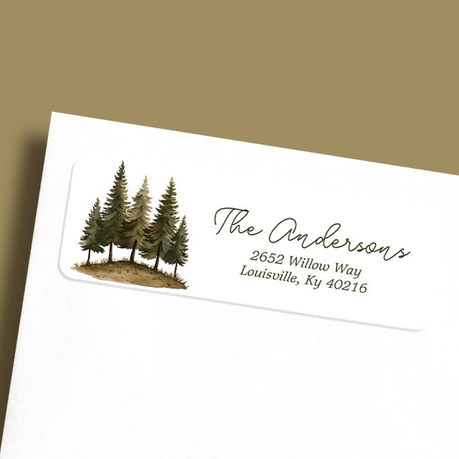 Woodland Forest Watercolor Baby Shower Address (Creator Uploaded)