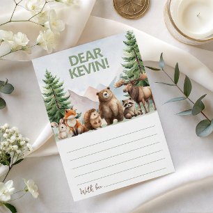 Woodland Forest Wild One Birthday Time Capsule Invitation