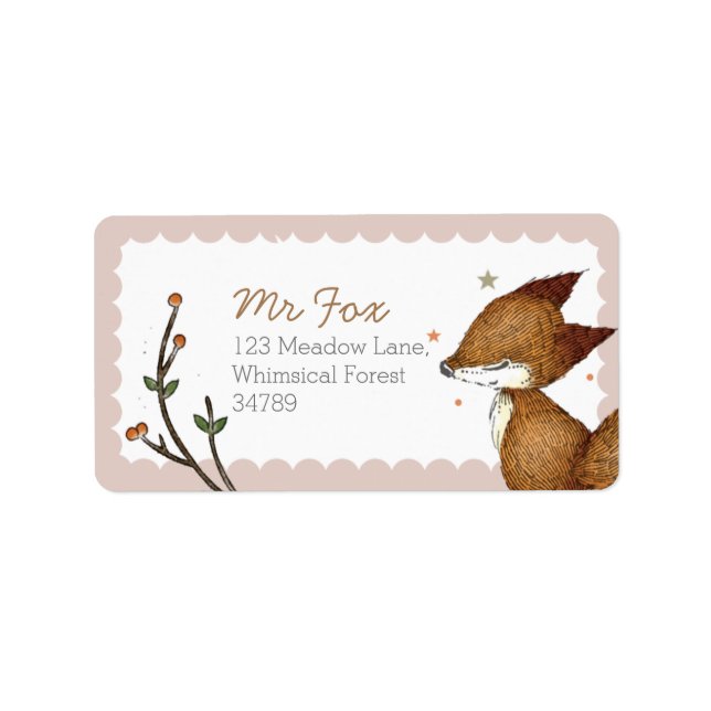 Woodland Fox Address Labels (Front)