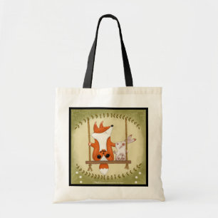 Woodland Fox and Bunny Swing Tote Bag