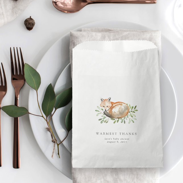 Woodland Fox Baby Shower Favour Bags (Creator Uploaded)