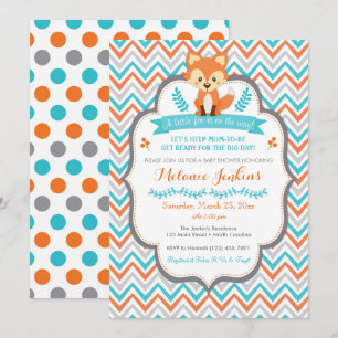 Woodland Fox Baby Shower Invitation