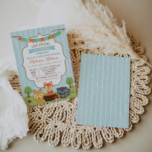 Woodland Fox Baby Shower Invitation Oh Deer