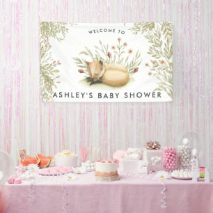 Woodland Fox   Baby Shower Welcome Banner
