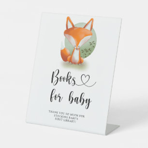 Woodland Fox - books for baby Pedestal Sign
