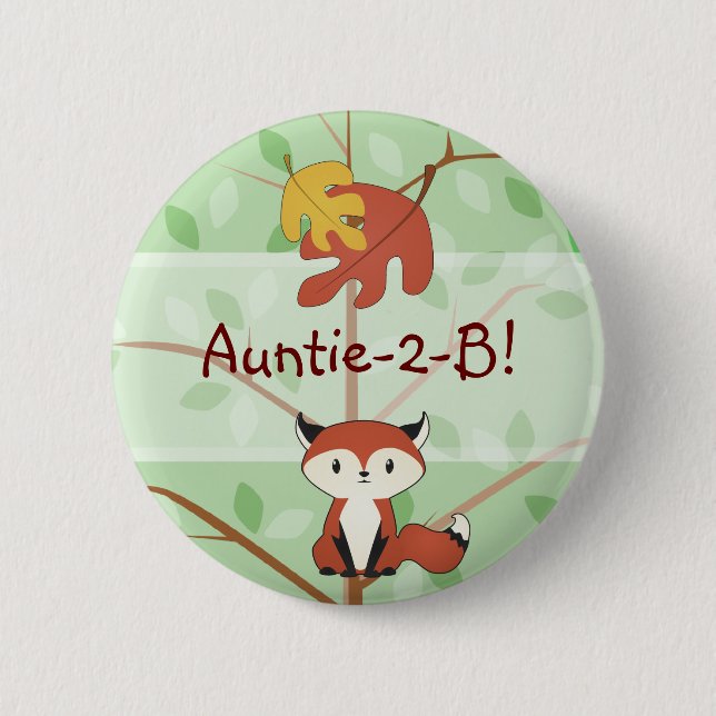 Woodland Fox Button (Front)