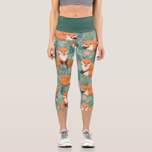 Woodland Fox Capri Leggings