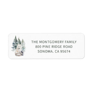 Woodland Fox Christmas Return Address