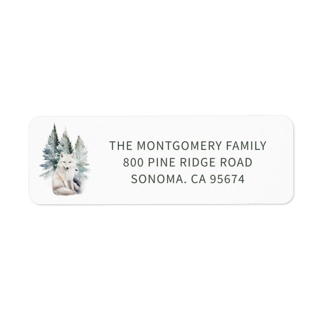 Woodland Fox Christmas Return Address (Front)
