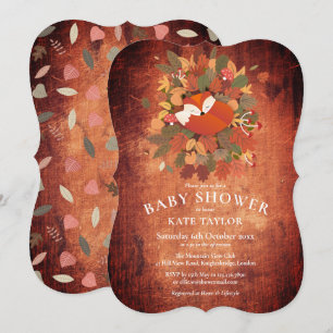 Woodland Fox Cub Baby Shower / Sprinkle Invitation