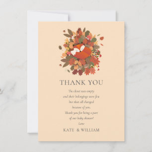 Woodland Fox Cub Baby Shower Thank You Poem