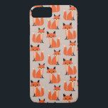 Woodland fox cute retro whimsical hipster foxes iPhone 8/7 case<br><div class="desc">Cute,  kawaii whimsical woodland americana hipster forest fox pattern of foxes in the woods / forest retro,  preppy,  rustic chic folk art Case Mate Barely There iPhone 6 case cover.Graphics by Lilly Bimble @ lillybimble.com</div>