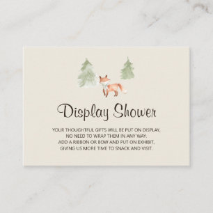 Woodland Fox Display Shower Enclosure Card