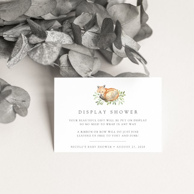 Woodland Fox Display Shower Enclosure Card (Creator Uploaded)