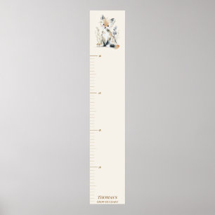 Woodland Fox Growth Chart for Kids