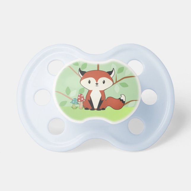 Woodland Fox Kit Baby Pacifier (Front)