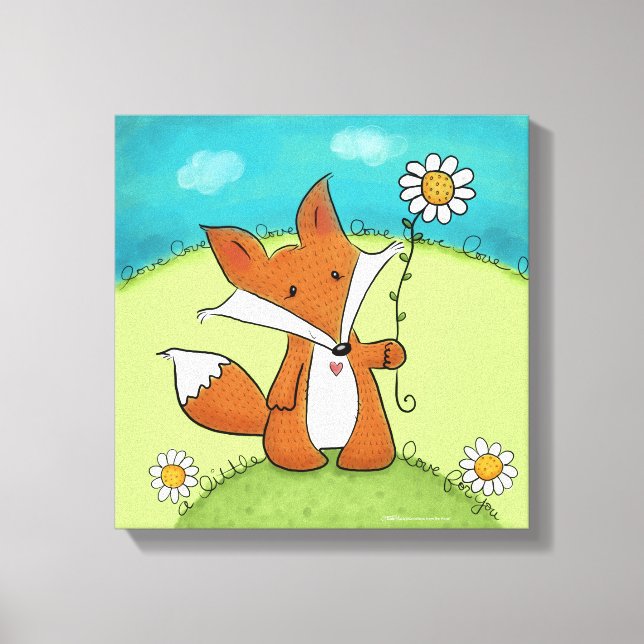 Woodland Fox Little Love for You Canvas Print (Front)