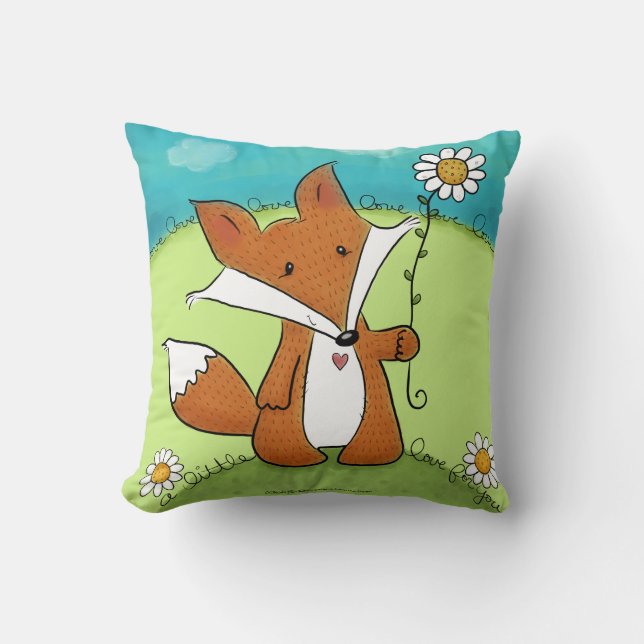 Woodland Fox Little Love for You Cushion (Front)