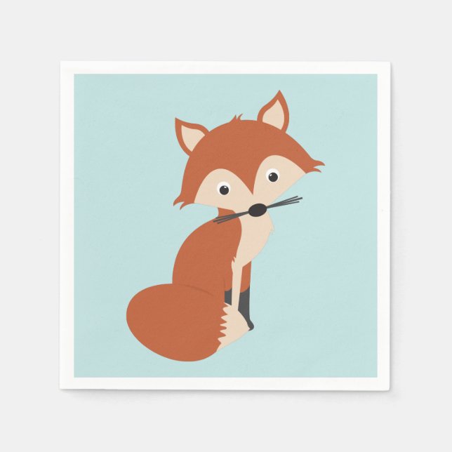 Woodland Fox Napkin (Front)