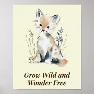 Woodland Fox Nursery Inspirational Wall Art