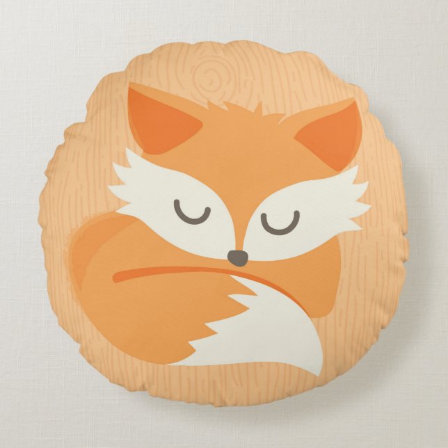Woodland Fox Orange Children's Pillow (Front)