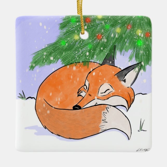 Woodland Fox Ornament (Front)