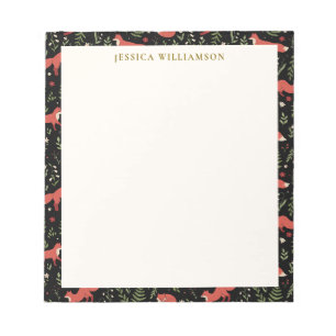 Woodland Fox Personalised Name Notepad