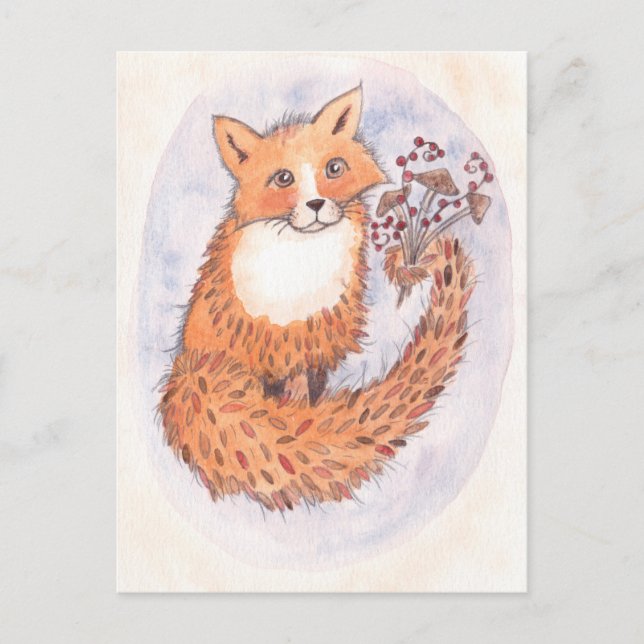 Woodland Fox Postcard (Front)