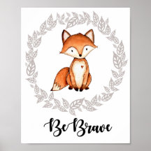 Woodland Fox Print