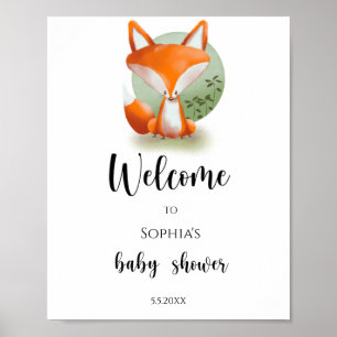 Woodland Fox - Welcome Poster