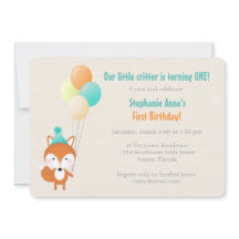 Woodland Fox with Balloons