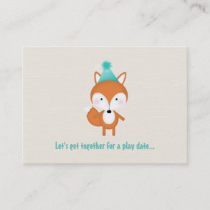 Woodland Fox with Balloons Play Date Cards
