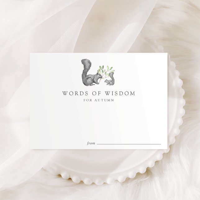 Woodland Friends Baby Shower Advice Cards (Creator Uploaded)