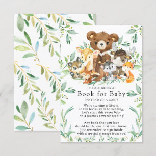Woodland Friends Baby Shower Book for Baby Card