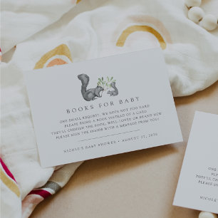 Woodland Friends Baby Shower Book Request Cards