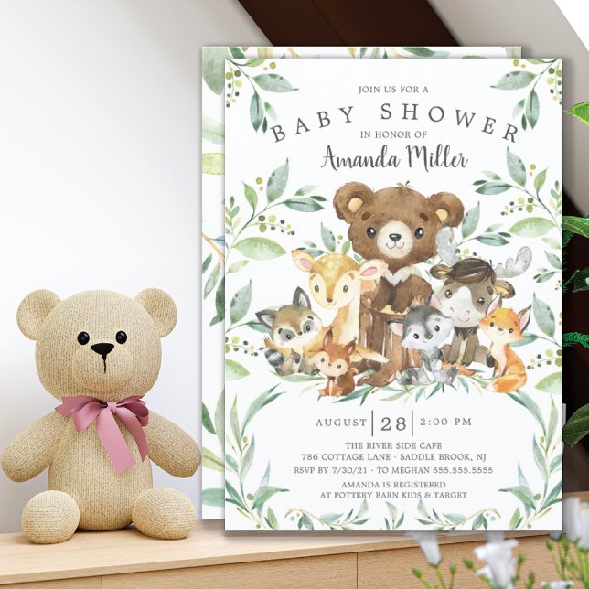 Woodland Friends Baby Shower Invitation (Creator Uploaded)