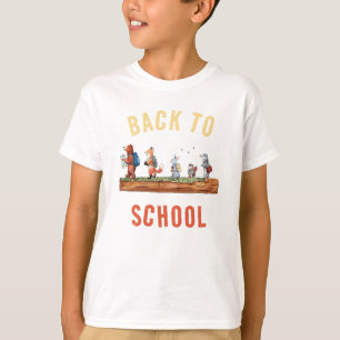 Woodland Friends Back To School Watercolor T-Shirt